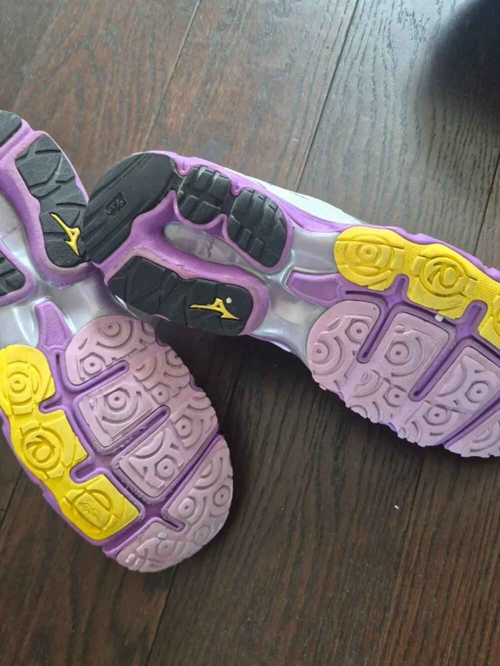 Mizuno Wave Rider 17 Running Shoes Women’s 10.5 White Purple Yellow